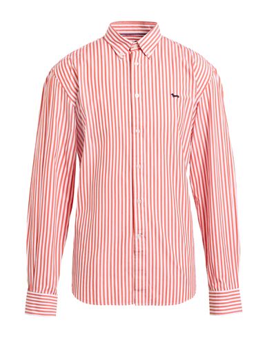 Harmont & Blaine Man Shirt Coral Size Xxl Cotton In Pink