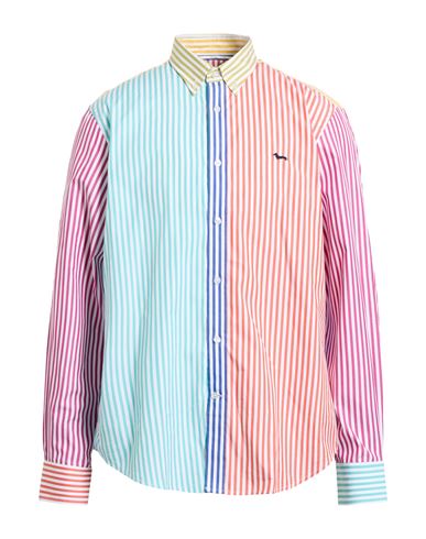 Harmont & Blaine Man Shirt Coral Size 3xl Cotton In Multi