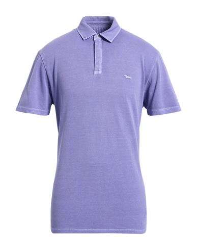 Harmont & Blaine Man Polo Shirt Purple Size L Cotton In Purple