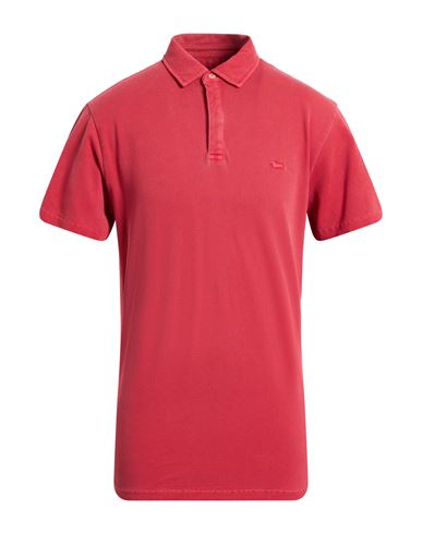 Harmont & Blaine Man Polo Shirt Brick Size L Cotton In Red