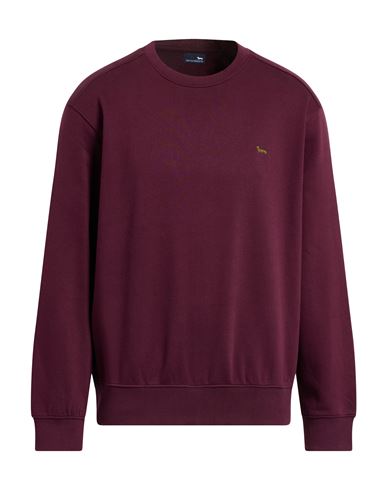 Harmont & Blaine Man Sweatshirt Burgundy Size L Cotton, Polyester In Burgundy