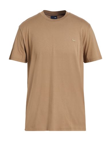Harmont & Blaine Man T-shirt Sand Size L Cotton In Brown