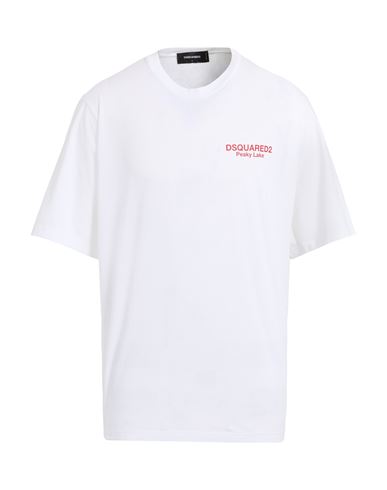 Dsquared2 Man T-shirt White Size L Cotton In White