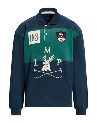 La Martina Man Sweatshirt Slate Blue Size Xxl Cotton In Blue