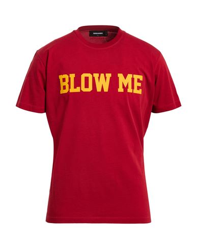 Dsquared2 Man T-shirt Red Size L Cotton In Red