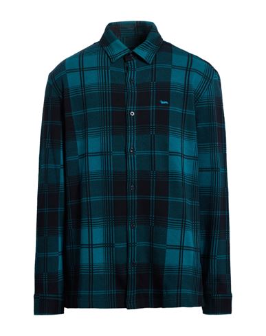 Harmont & Blaine Man Shirt Emerald Green Size L Cotton In Green