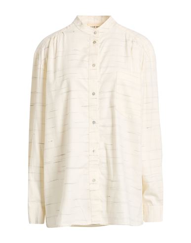 Toupy Woman Shirt Cream Size L Cotton, Polyester In White