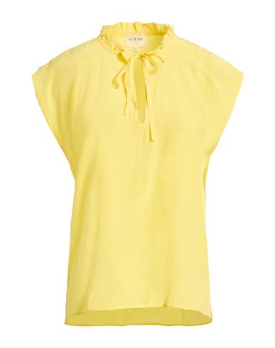Toupy Woman Top Yellow Size M Silk In Yellow