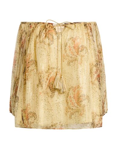 Toupy Woman Top Khaki Size Onesize Viscose, Metallic Fiber In Neutral