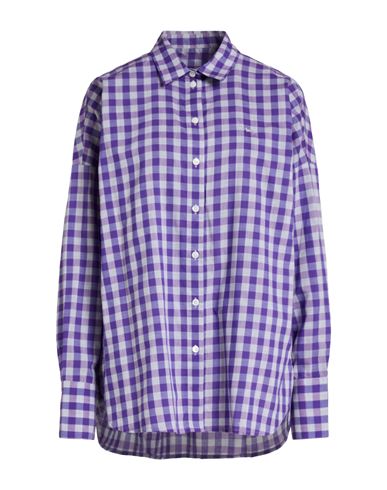 Harmont & Blaine Woman Shirt Purple Size 8 Cotton, Lyocell In Multi