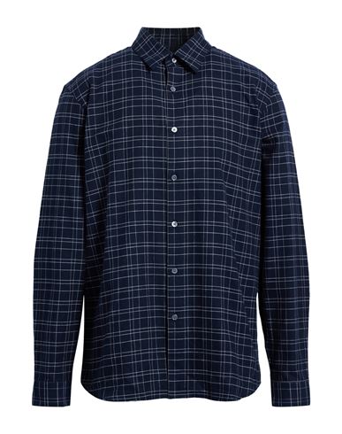 Theory Man Shirt Midnight Blue Size L Cotton In Blue