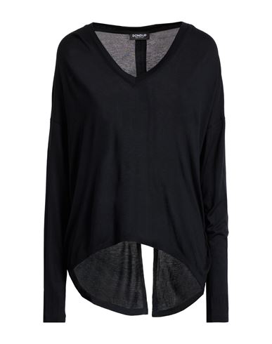 Dondup Woman T-shirt Black Size L Viscose, Modal, Silk In Black