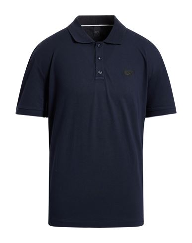 Alphatauri Man Polo Shirt Midnight Blue Size Xxl Cotton, Elastane In Blue
