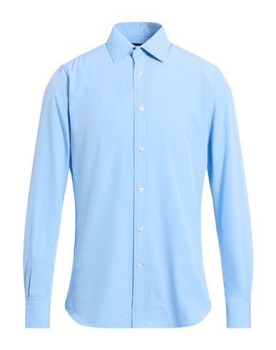 Scotch & Soda Man Shirt Light Blue Size 17 ½ Polyester, Elastane