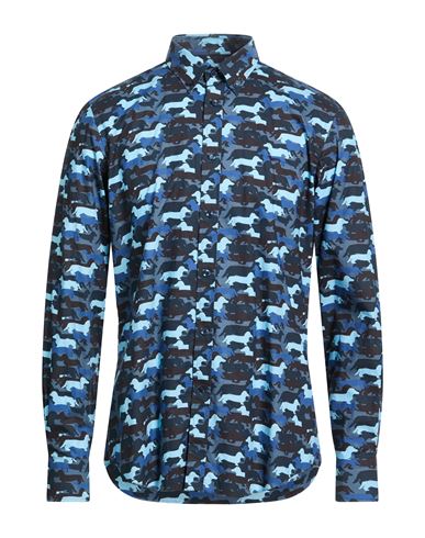 Harmont & Blaine Man Shirt Blue Size L Cotton In Blue