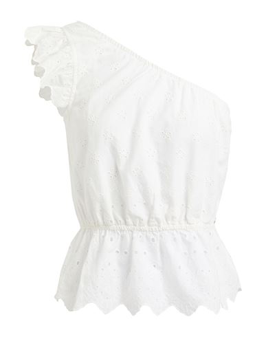 Guess Woman Top White Size L Cotton In White