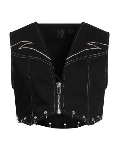 Pinko Woman Tailored Vest Black Size L Cotton In Black