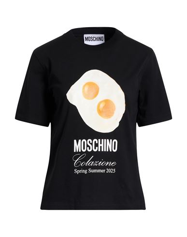 Moschino Woman T-shirt Black Size M Cotton In Black