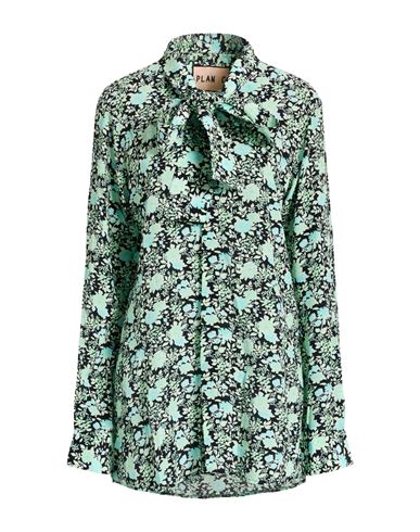 Plan C Woman Shirt Light Green Size 10 Silk In Green