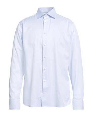 Barba Napoli Man Shirt Sky Blue Size 16 ½ Cotton In Blue
