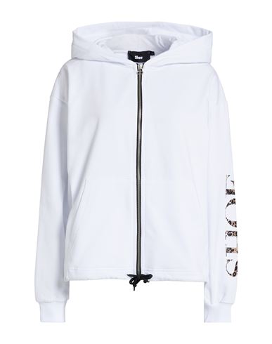 Shoe® Shoe Woman Sweatshirt White Size Xl Cotton, Elastane In White