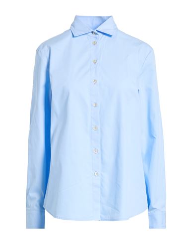 Barba Napoli Woman Shirt Light Blue Size 12 Cotton In Blue