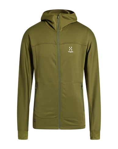 Haglöfs Man Sweatshirt Military Green Size Xl Recycled Polyester, Lycra In Green