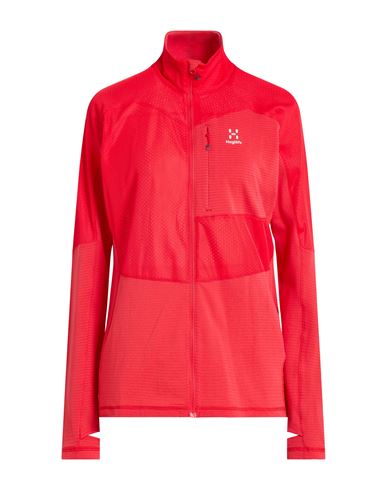 Haglöfs Woman Sweatshirt Red Size Xxl Recycled Polyester, Elastane In Red