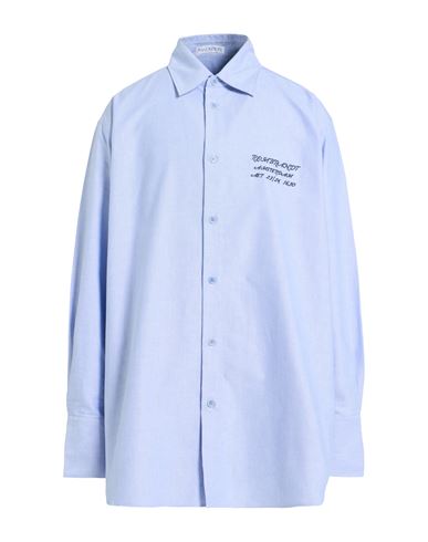 Jw Anderson Man Shirt Light Blue Size L Cotton In Blue