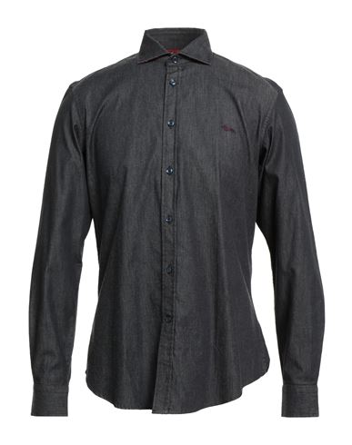 Harmont & Blaine Man Shirt Black Size L Cotton, Elastane In Black