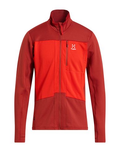 Haglöfs Man Sweatshirt Red Size Xl Recycled Polyester, Polyester, Elastane In Red