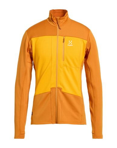 Haglöfs Man Sweatshirt Mandarin Size Xl Recycled Polyester, Polyester, Elastane In Orange