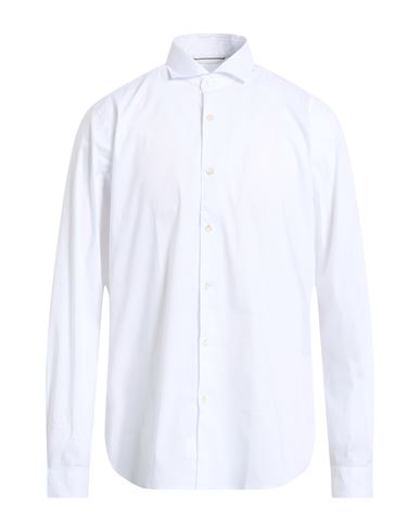 Dnl Man Shirt White Size 17 ½ Cotton, Polyamide, Elastane In White