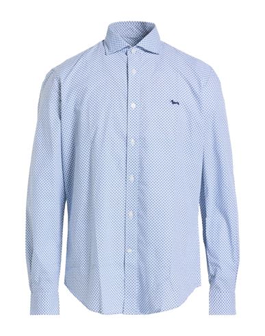 Harmont & Blaine Man Shirt Blue Size Xxl Cotton In Blue