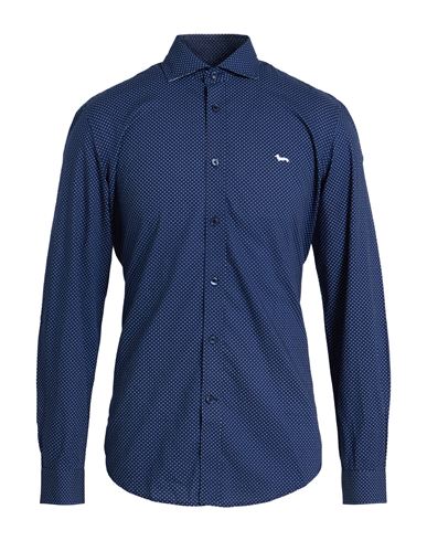 Harmont & Blaine Man Shirt Navy Size Xxl Cotton In Blue