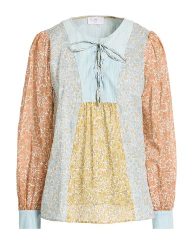 Nenette Woman Top Sky Blue Size 8 Cotton In Blue