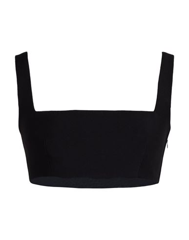 Valentino Garavani Woman Top Black Size 6 Virgin Wool, Silk In Black