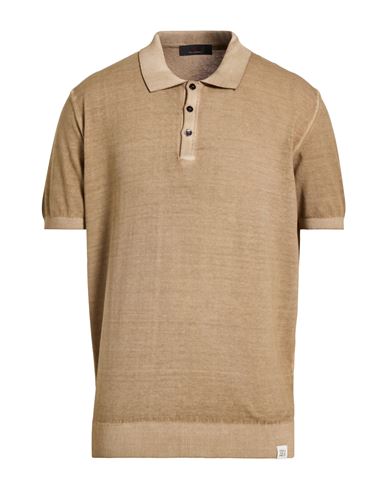 Peuterey Man Sweater Sand Size S Cotton In Neutral