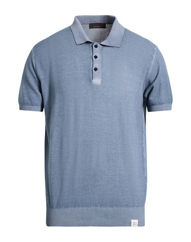 Peuterey Man Sweater Slate Blue Size Xl Cotton In Blue