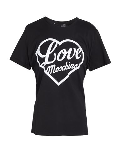 Love Moschino Woman T-shirt Black Size 8 Cotton In Black