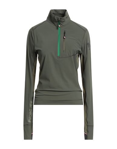 Moncler Grenoble Woman Sweatshirt Military Green Size Xl Polyamide, Elastane In Gray