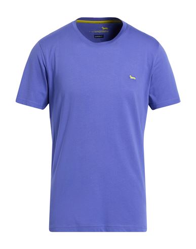 Harmont & Blaine Man T-shirt Purple Size L Cotton In Blue