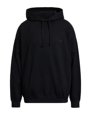 Y-3 Man Sweatshirt Black Size L Cotton, Recycled Polyester In Black
