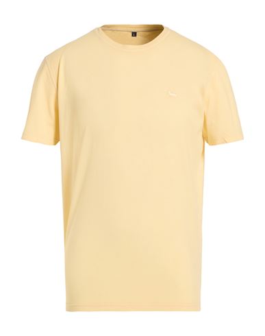 Harmont & Blaine Man T-shirt Pastel Yellow Size L Cotton In Yellow