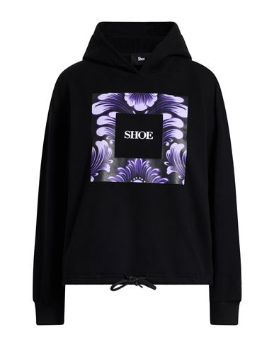 Shoe® Shoe Woman Sweatshirt Black Size L Cotton, Elastane In Black
