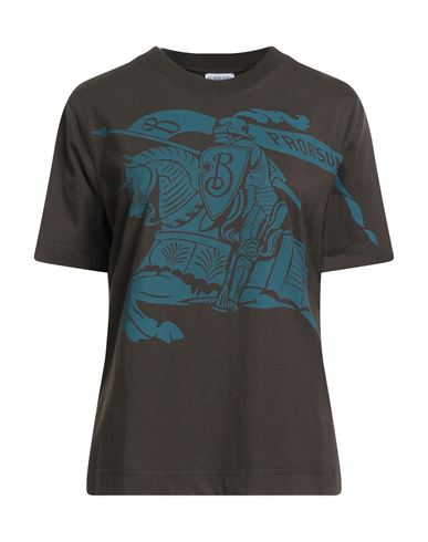 Burberry Equestrian Knight Cotton T-shirt In Brown