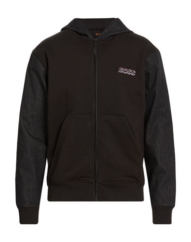 Hugo Boss Boss Man Sweatshirt Black Size Xl Cotton In Brown