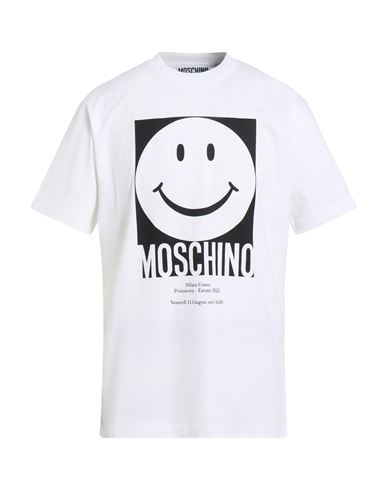 Moschino Couture X Smiley World Man T-shirt White Size L Cotton In White