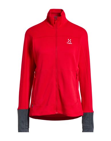 Haglöfs Woman Sweatshirt Red Size L Recycled Polyester, Lycra In Red