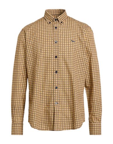 Harmont & Blaine Man Shirt Apricot Size L Cotton In Orange